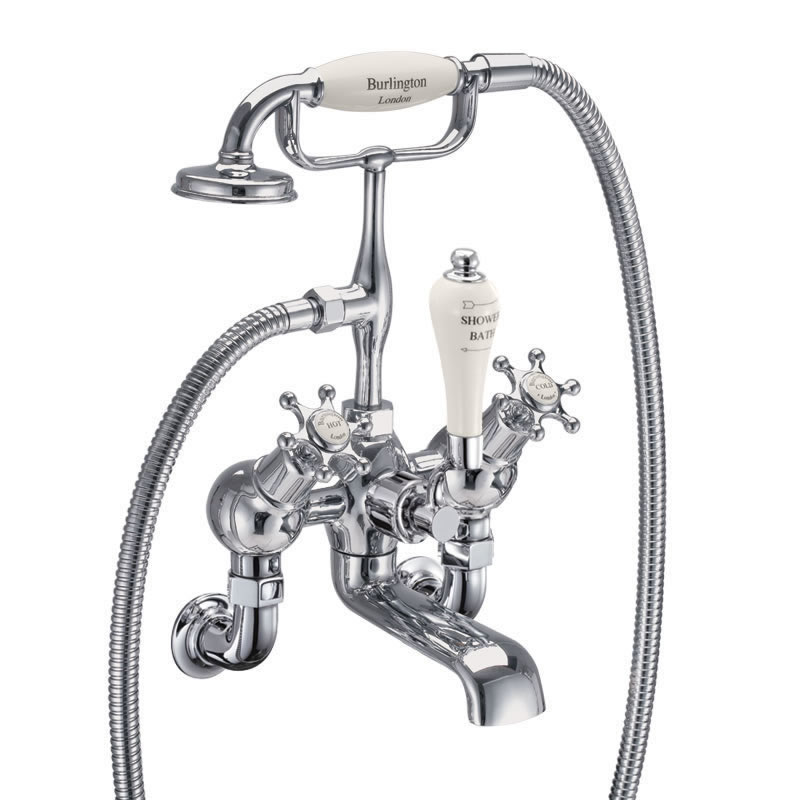 Birkenhead Medici angled bath shower mixer - wall mounted